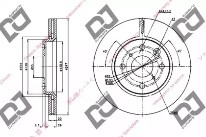 Тормозной диск DJ PARTS купить